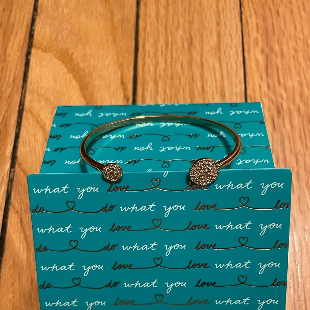 Stella & Dot Gold Pave Disc Cuff